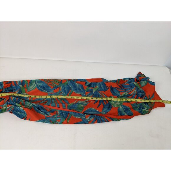 Nicole MIller V Neck Tropical Floral Tank Dress Womens Size 6 Summer - Picture 11 of 11